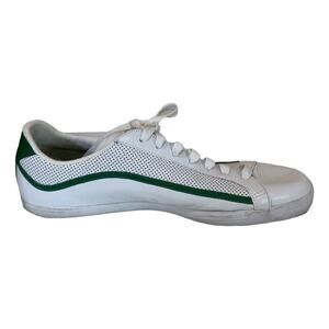 Lacoste Men's White Green Leather Sneaker Shoes Casual US Size 13
